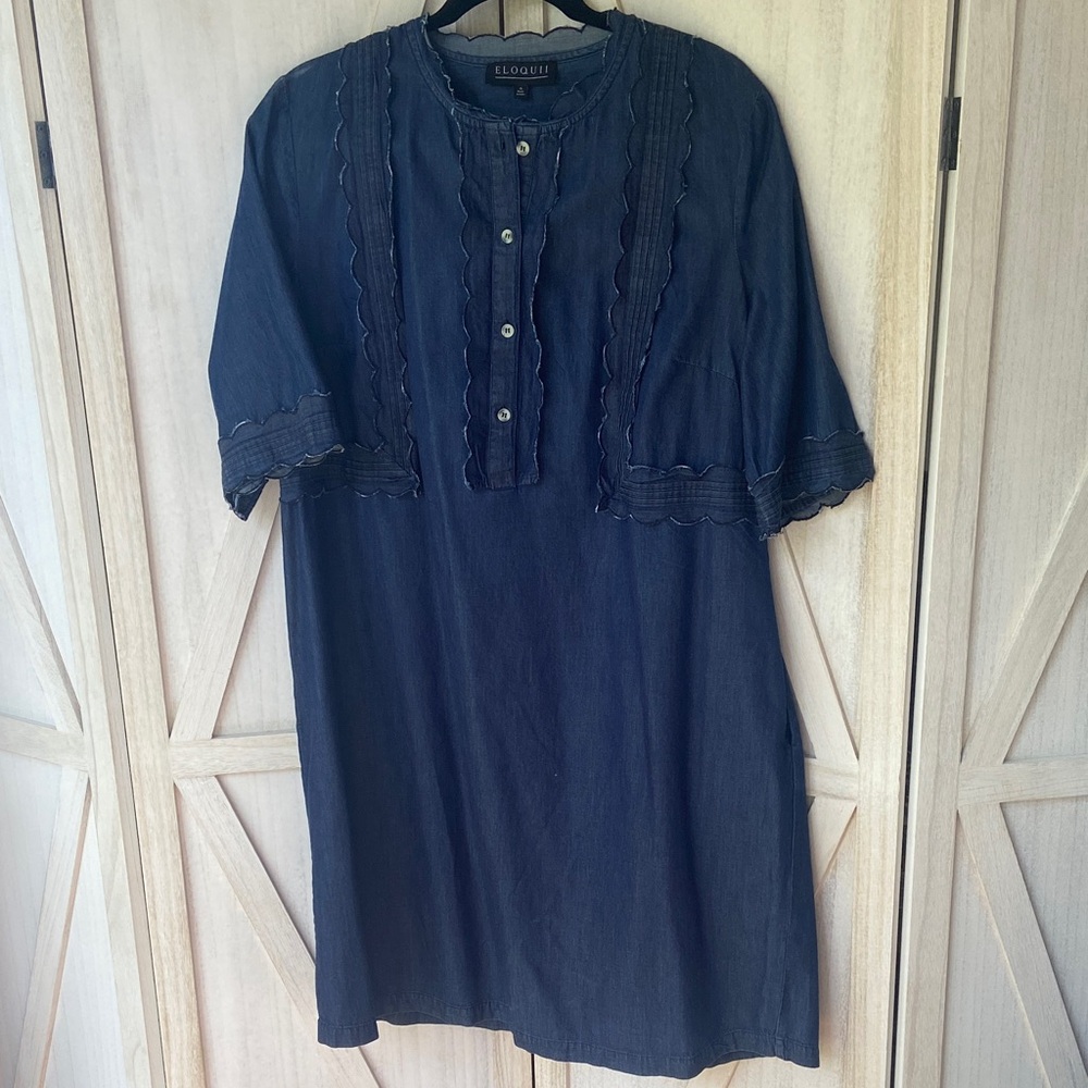 Eloquii Denim Short Sleeve Dress